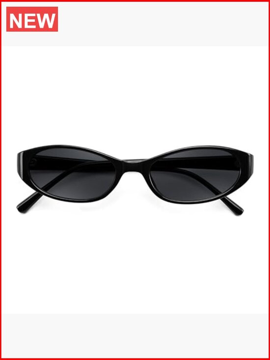 Retro Oval Cat Eye Sunglasses, Y2K 90s Narrow Small Sunnies, UV400 Protection main image 7